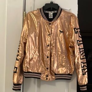 VS PINK Runway Bomber Jacket. Sz. XS/S Copper color. EUC